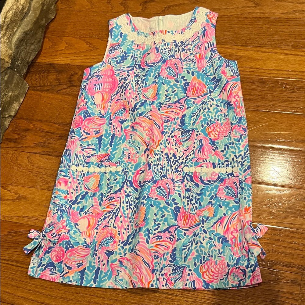 Lilly Pulitzer Kids Dress in Pink and Blue Floral